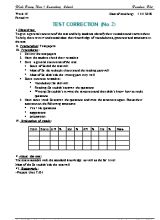 Giáo án Tiếng Anh Lớp 7 - Tiết 44 Test correction (No 2) - Năm học 2018-2019 - Trường THCS Đinh Trang Hoa